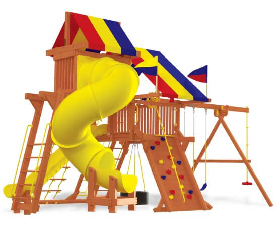 19J Rainbow Castle Pkg V with 360 Spiral Slide