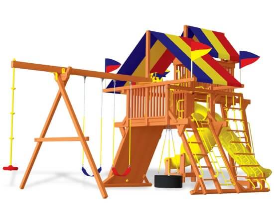 19J Rainbow Castle Pkg V with 360 Spiral Slide