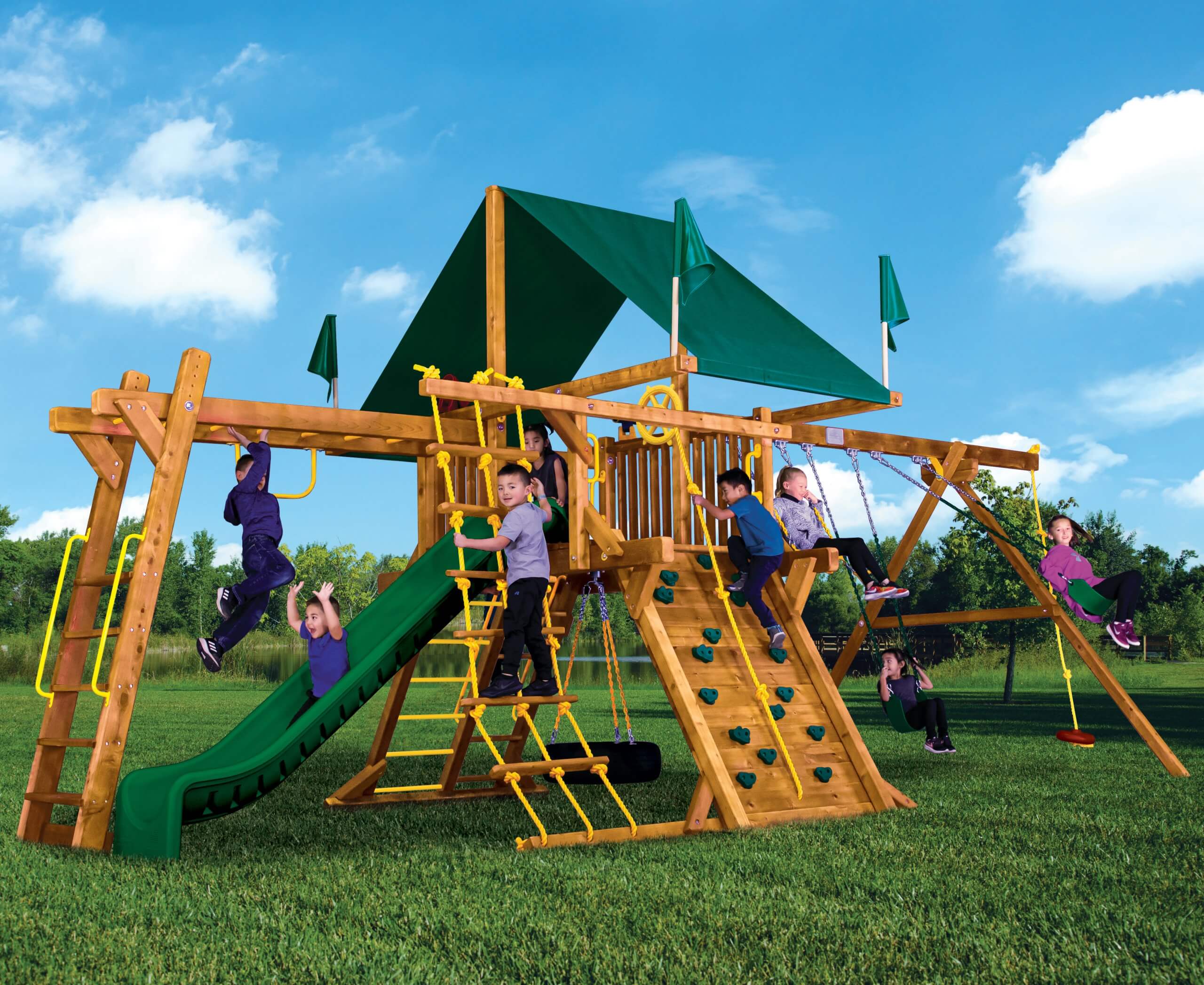 Classic Sun Castle Pkg III Forest Green (15G) | Rainbow Play