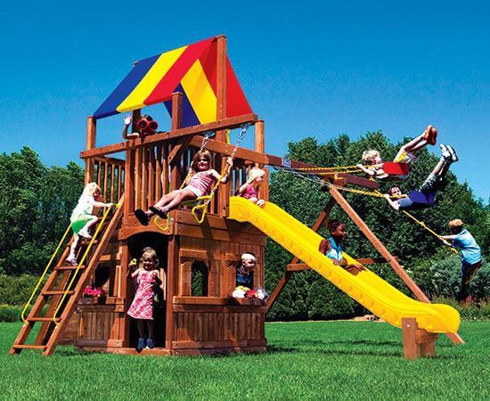 45C Rainbow Clubhouse Pkg II with Playhouse