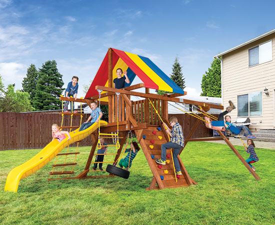 beloning Verhuizer blootstelling Our Best Selling Swing Sets | Rainbow Play Systems