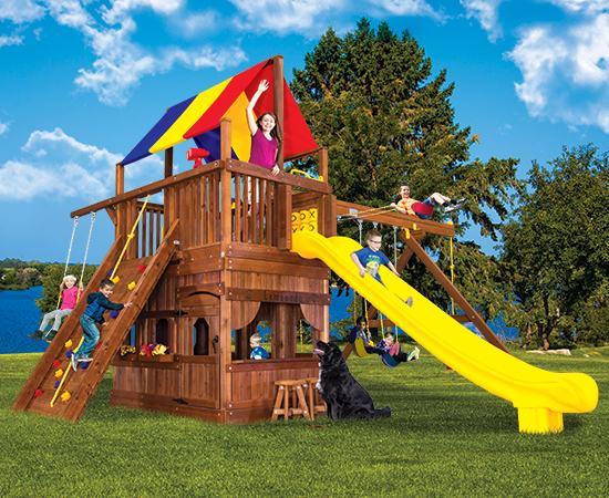 Kids Outdoor Swing Sets Wooden, Outdoor Kids Playset